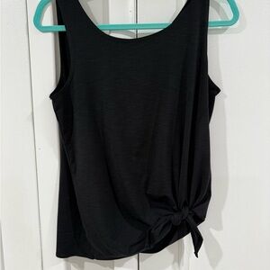 Black Athletic Top with Triangle Logo